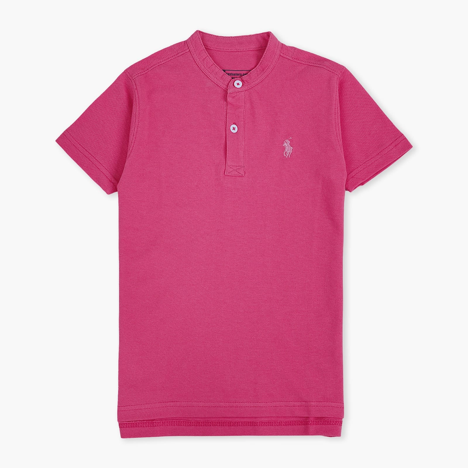 Polo Embroidered Band Neck T-Shirt