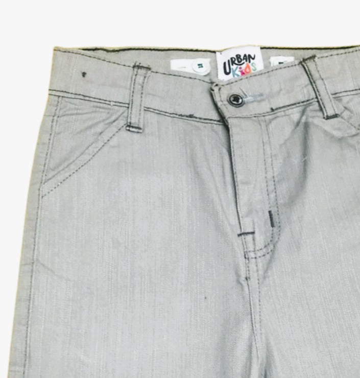 Boys Light Grey Cotton Pant