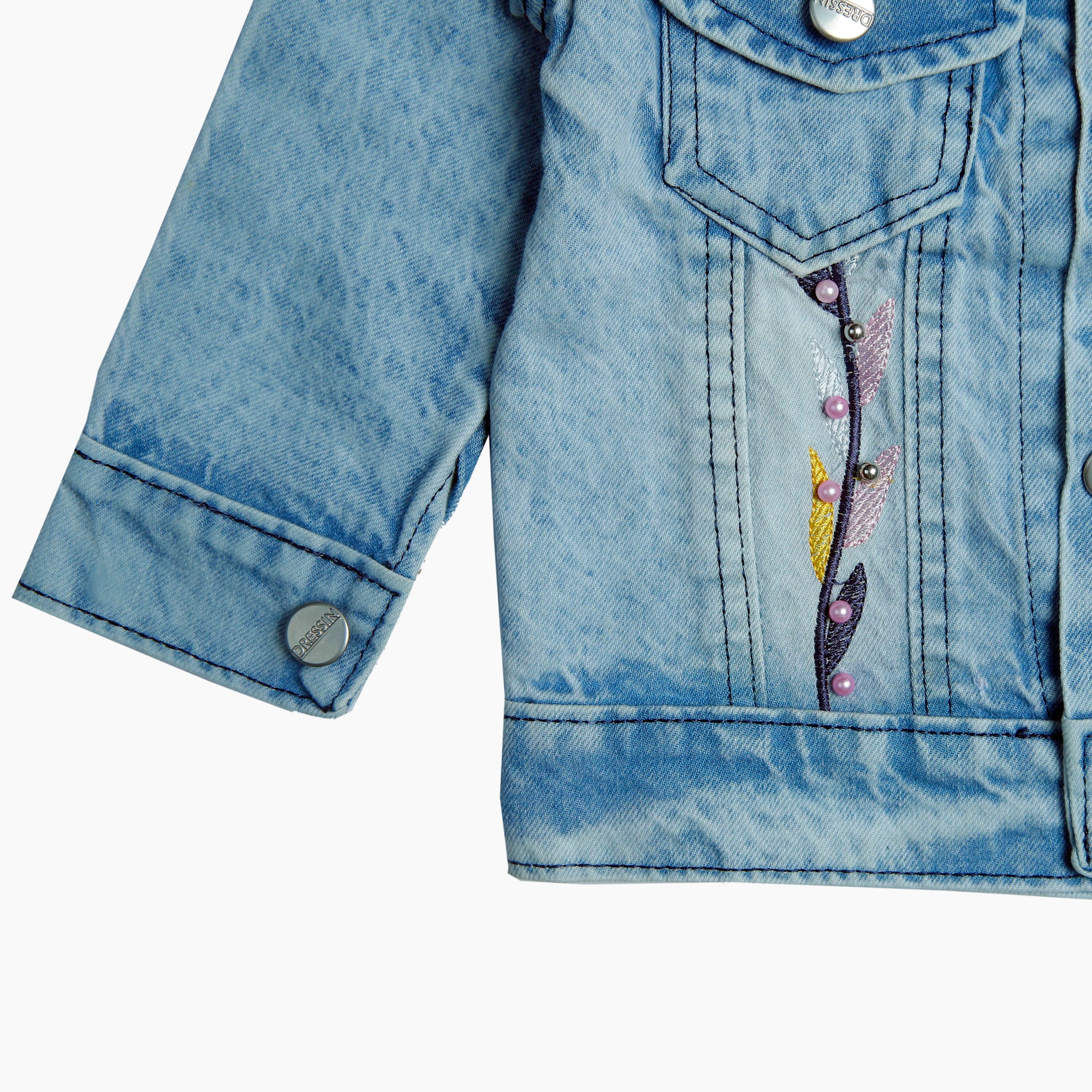 GIRL EMBALISHED JEANS JACKET